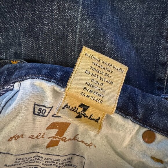 7 For All Mankind Bootcut Jeans Women’s Size 29 Blue Medium Wash Denim Made USA - Picture 13 of 14